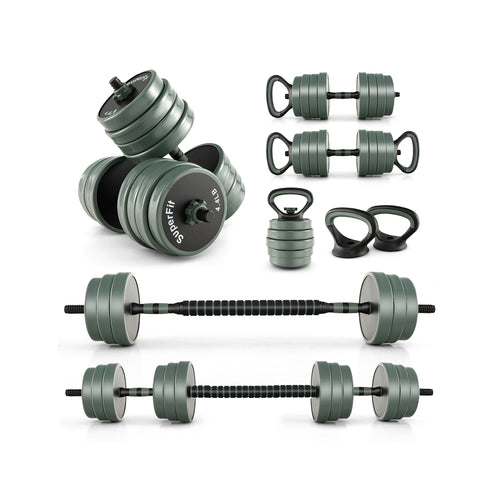 4 In 1 Adjustable Weight Dumbbell Set, Black