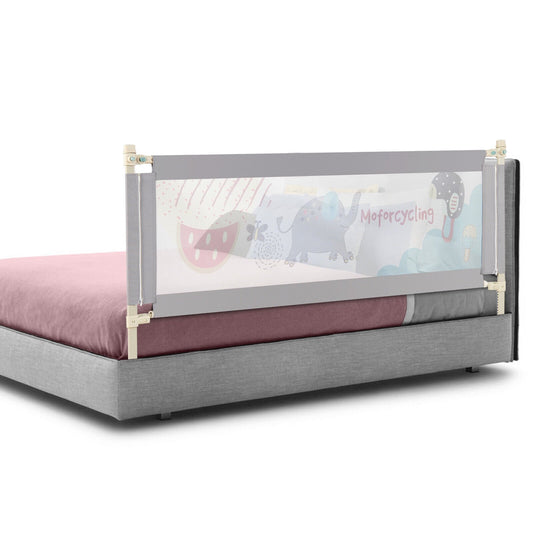 Vertical Lifting Baby Bed Rail with Lock-L, Gray - Gallery Canada
