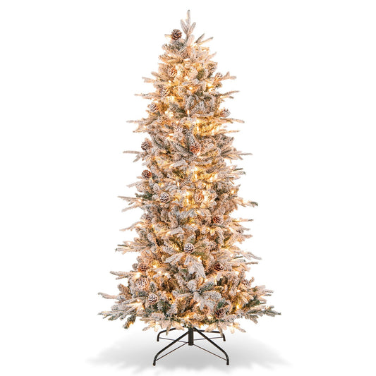 6 Feet Pre-lit Artificial Christmas Tree, Green - Gallery Canada
