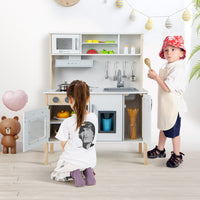 Thumbnail for Wooden Pretend Play Kitchen Set for Toddlers - Gallery View 2 of 12