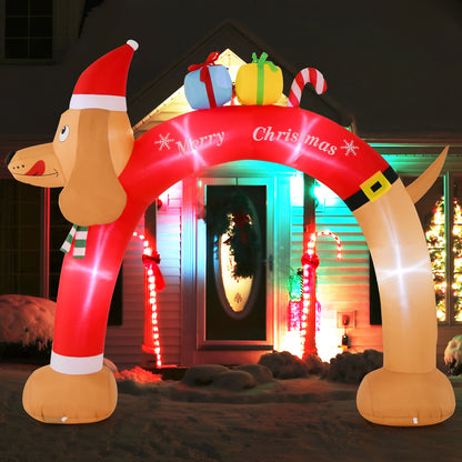 8 Feet Inflatable Christmas Dachshund Arch, Multicolor Christmas Inflatables at Gallery Canada