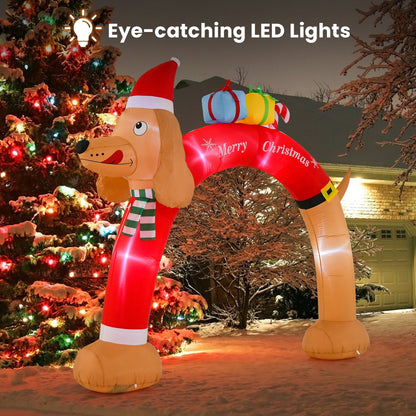 8 Feet Inflatable Christmas Dachshund Arch, Multicolor Christmas Inflatables at Gallery Canada