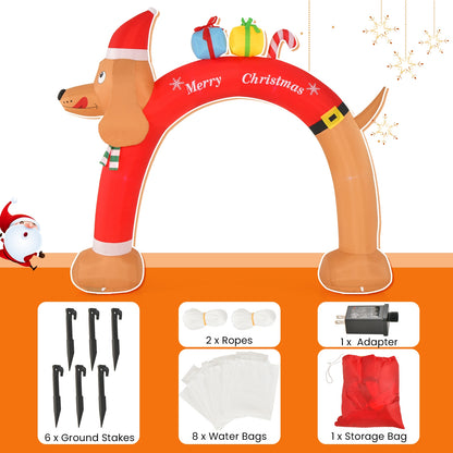 8 Feet Inflatable Christmas Dachshund Arch, Multicolor Christmas Inflatables at Gallery Canada