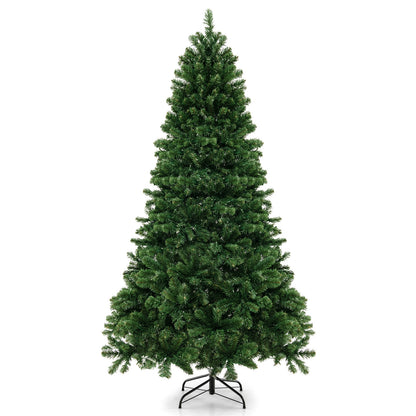 6/7/8 Feet Hinged Christmas Tree with PVC Branch Tips Warm White LED Lights-7 ft, Green Christmas Tree at Gallery Canada