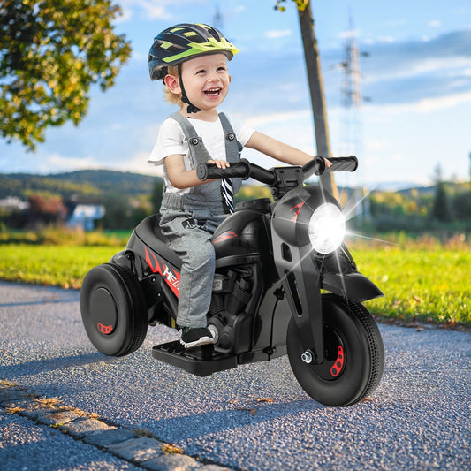 6V Kids Electric Ride on Motorcycle with Bubble Maker and Music, Black - Gallery Canada