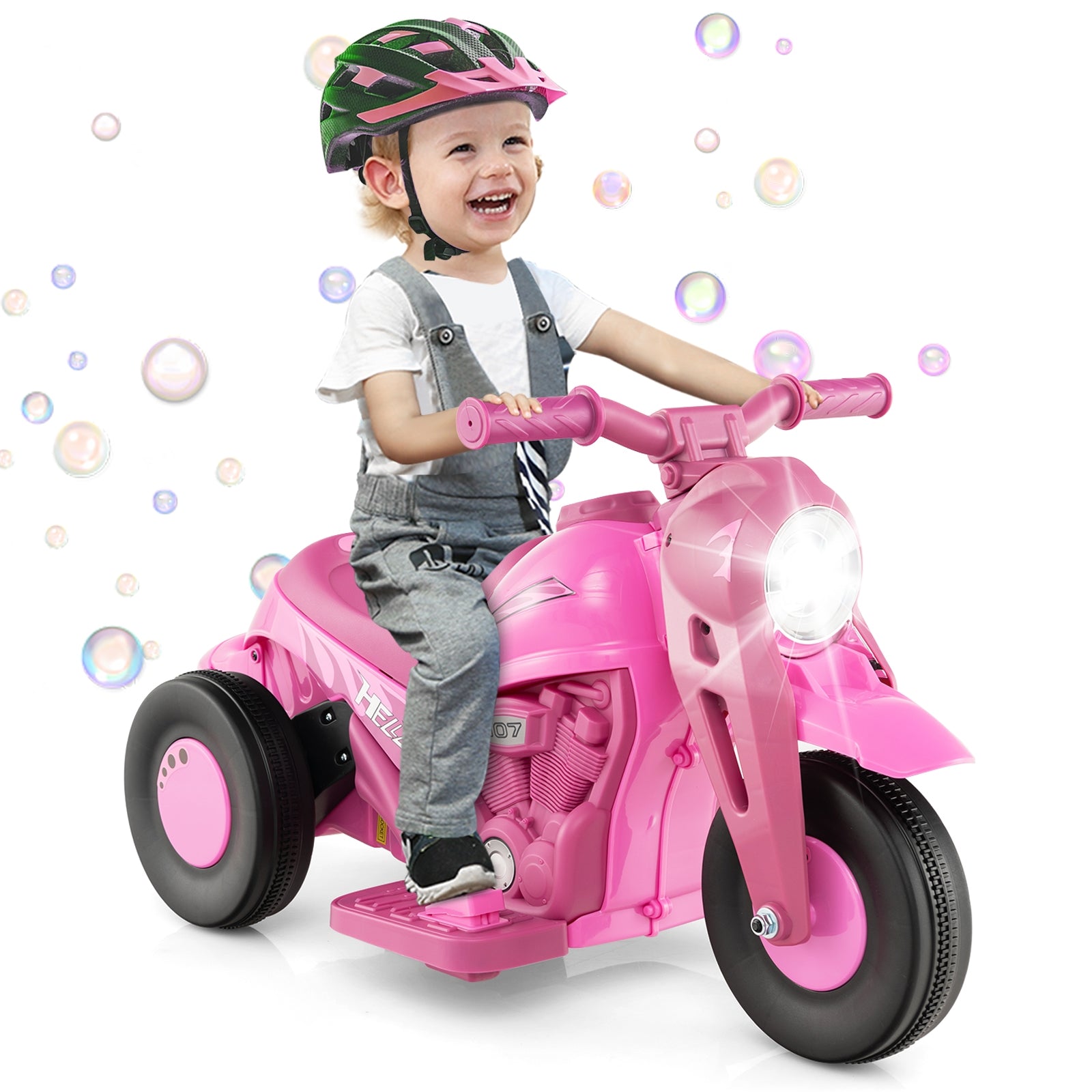 6V Kids Electric Ride On Motorcycle, With Bubble Maker And Music, Pink Powered Ride On Toys at Gallery Canada