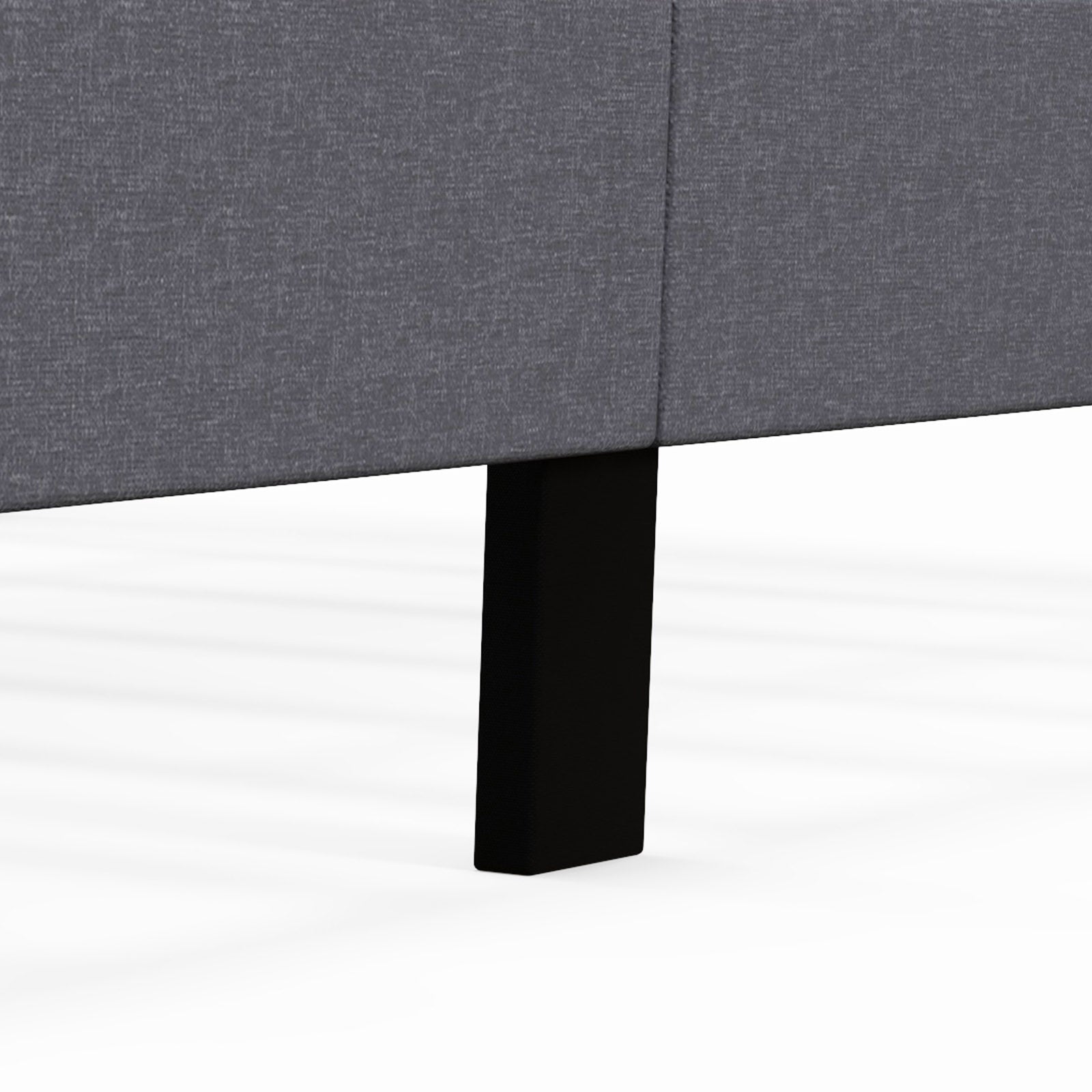 Queen Size Upholstered Platform Bed with Button Tufted Wingback Headboard, Gray Simple Bed Frame at Gallery Canada