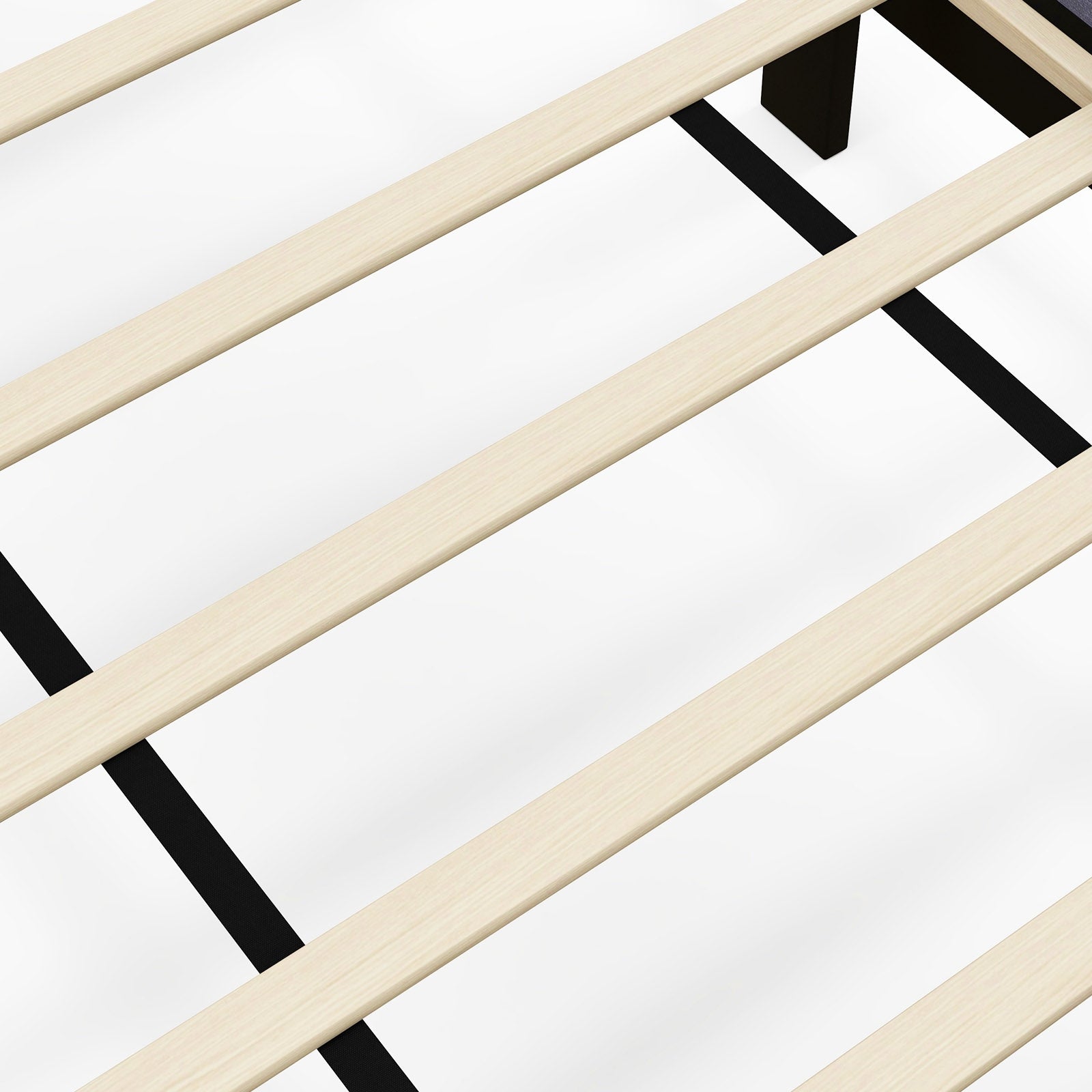 Queen Size Upholstered Platform Bed with Button Tufted Wingback Headboard, Blue Simple Bed Frame at Gallery Canada