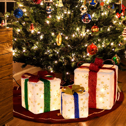 Christmas Lighted Gift Box Set, 48 Warm Lights Christmas Decor & Accessories at Gallery Canada