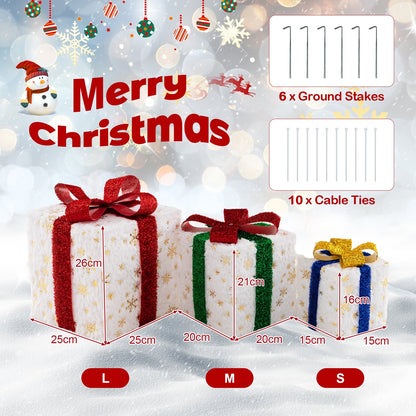 Christmas Lighted Gift Box Set, 48 Warm Lights Christmas Decor & Accessories at Gallery Canada