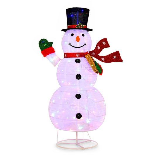 6 Feet Lighted Christmas Snowman with 180 Colorful LED Lights - Gallery Canada