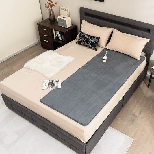 Electric Heated Mattress Pad with 5 Heating Levels and Overheat Protection, Gray Bedroom Gray at Gallery Canada