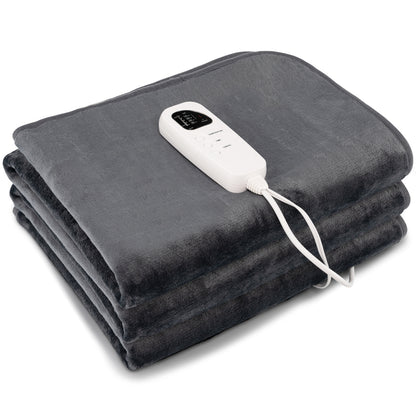 Electric Heated Mattress Pad with 5 Heating Levels and Overheat Protection, Gray Bedroom at Gallery Canada