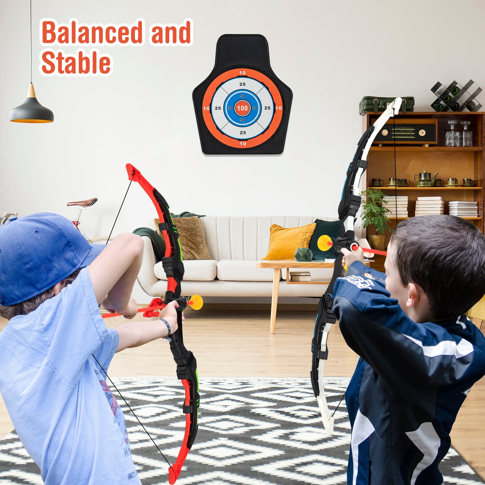 Youth Archery Bow Set with LED Light Up Bow and 20 Suction Cup Arrows for Kids, Multicolor Toy Sports at Gallery Canada