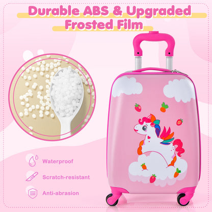 2 Pieces Kids Carry-on Luggage Set with 12 Inch Backpack, Multicolor Kids Luggage at Gallery Canada