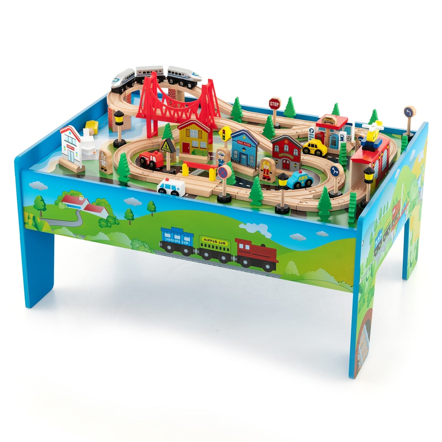 80-Piece Wooden Train Set With Table Learning Toys at Gallery Canada