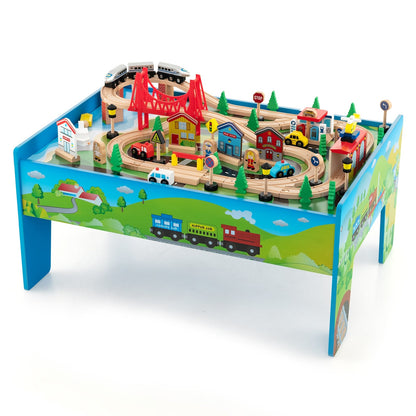 80-Piece Wooden Train Set With Table Learning Toys at Gallery Canada