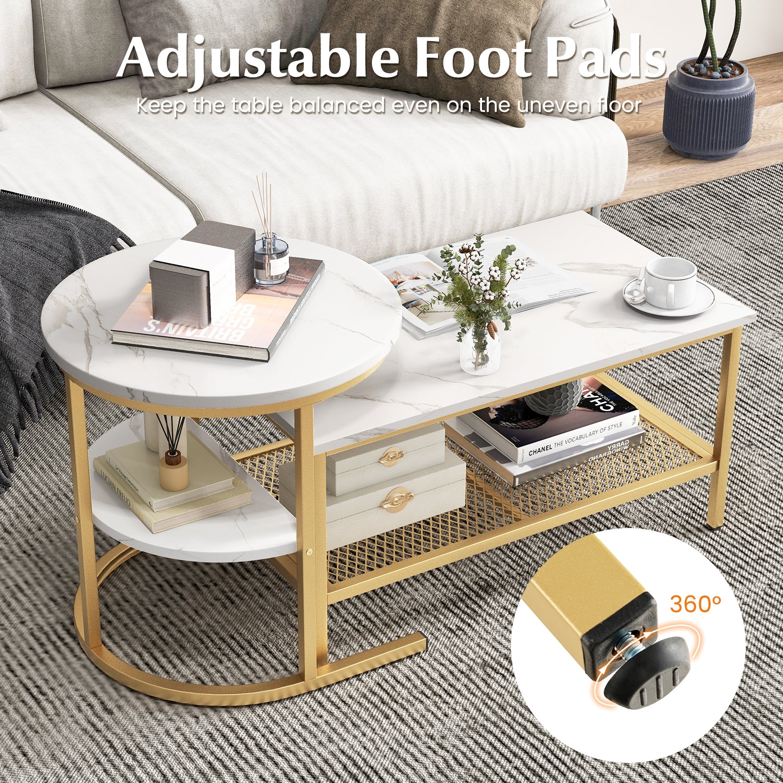 Nesting Coffee Table Set, 2 Piece, Golden Coffee Tables at Gallery Canada