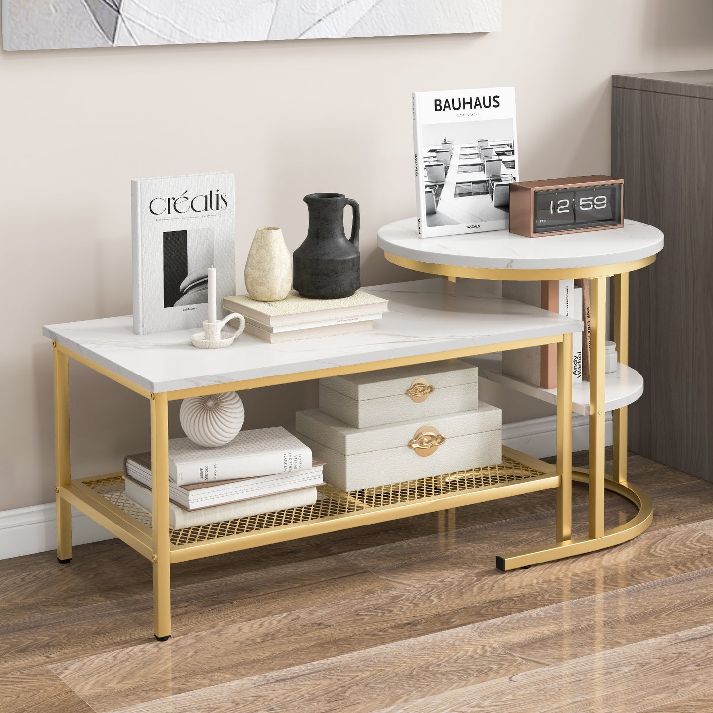 Nesting Coffee Table Set, 2 Piece, Golden Coffee Tables at Gallery Canada
