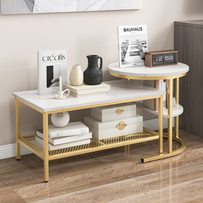 Nesting Coffee Table Set, 2 Piece, Golden Coffee Tables at Gallery Canada