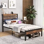 Full/Queen Size Bed Frame with Charging Station and Storage Headboard-Twin Size - Gallery Canada