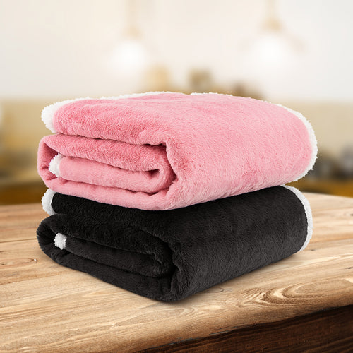 Electric Heated Blanket Throw with 10 Heat Settings, Pink