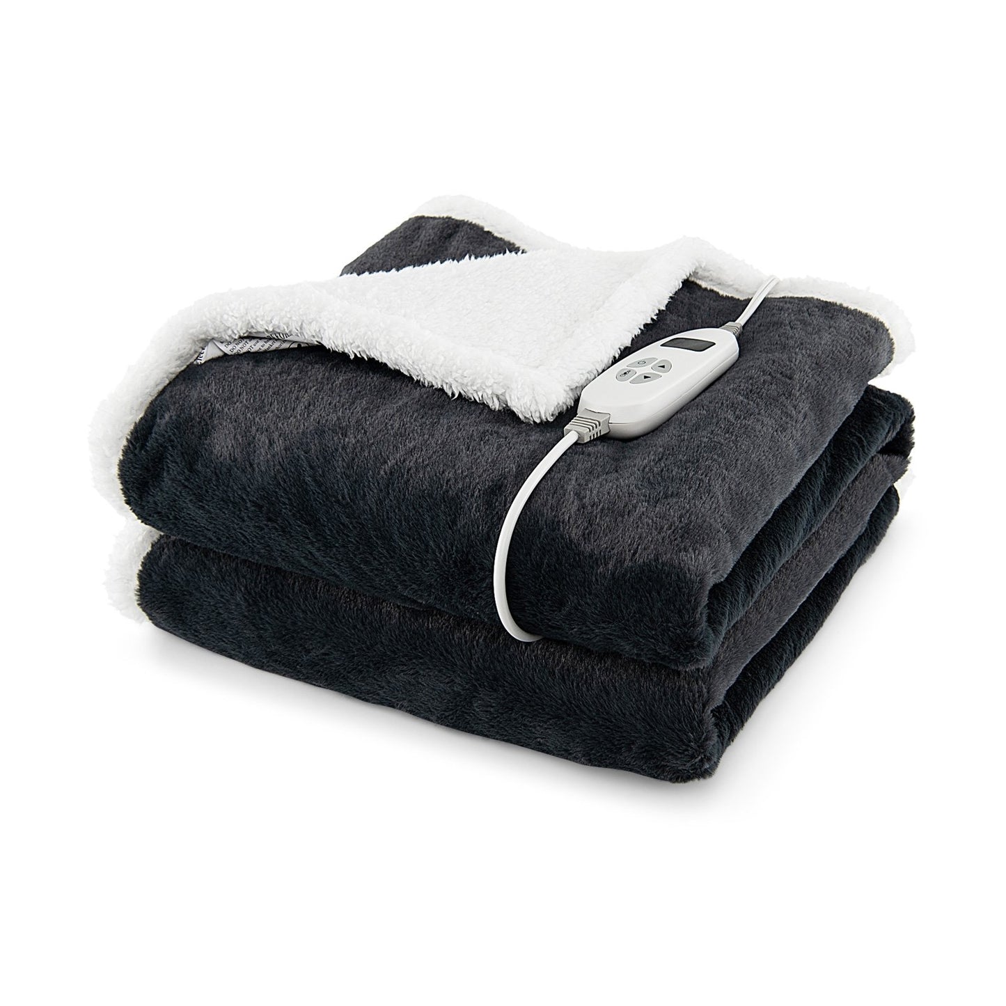 Electric Heated Blanket Throw with 10 Heat Settings, Gray - Gallery Canada