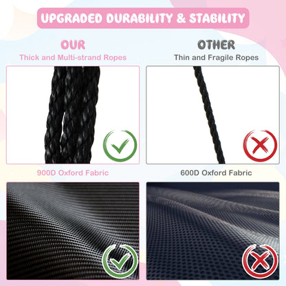 40 Inches Saucer Tree Swing Round with Adjustable Ropes and Carabiners, Pink Swing & Playsets at Gallery Canada