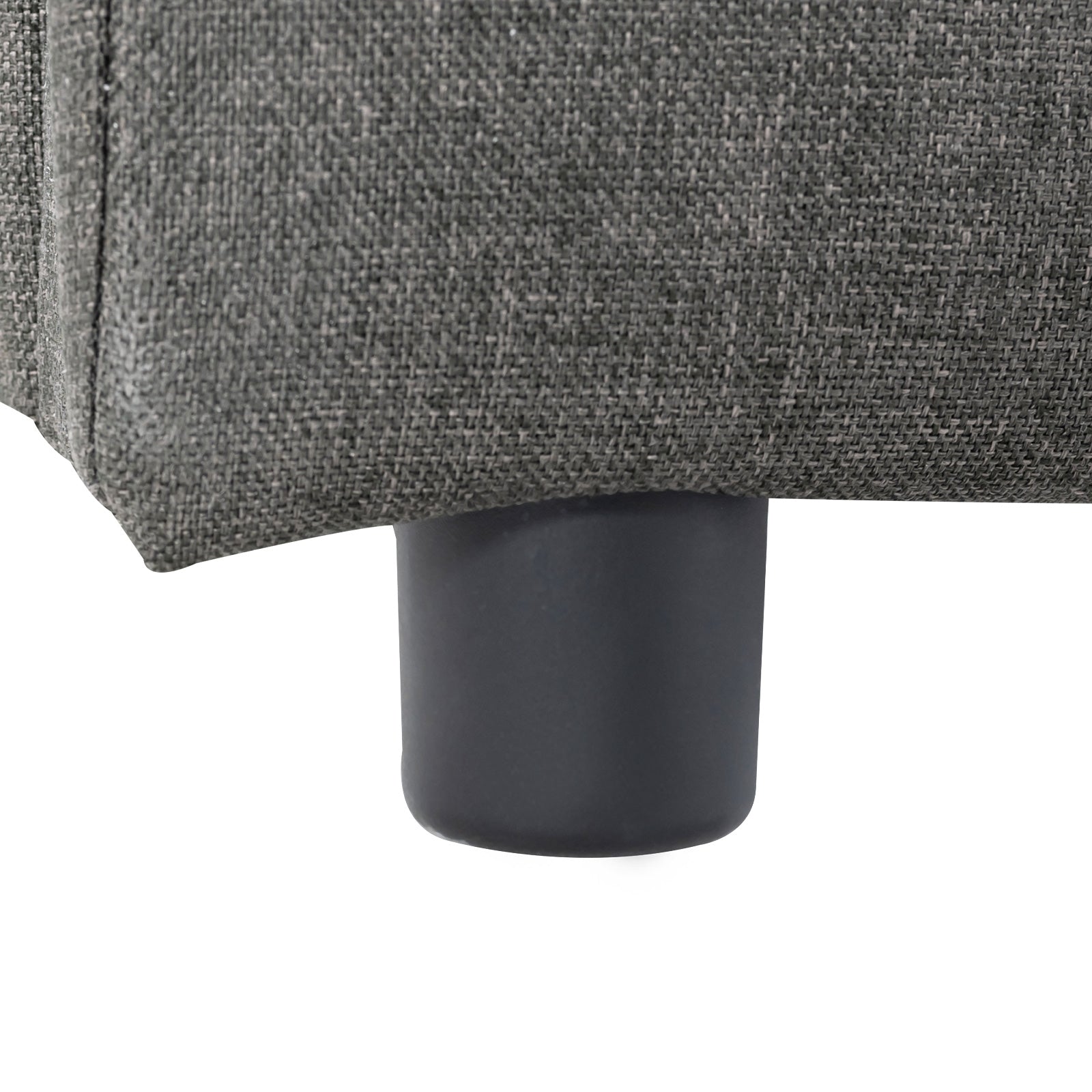 Upholstered LED Bed Frame with Headboard and 4 Drawers-Full Size, Gray Simple Bed Frame at Gallery Canada