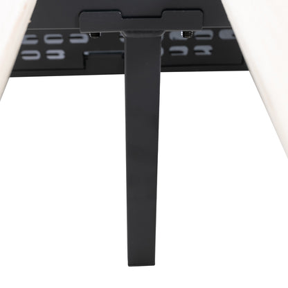 Upholstered LED Bed Frame with Headboard and 4 Drawers-Full Size, Gray Simple Bed Frame at Gallery Canada