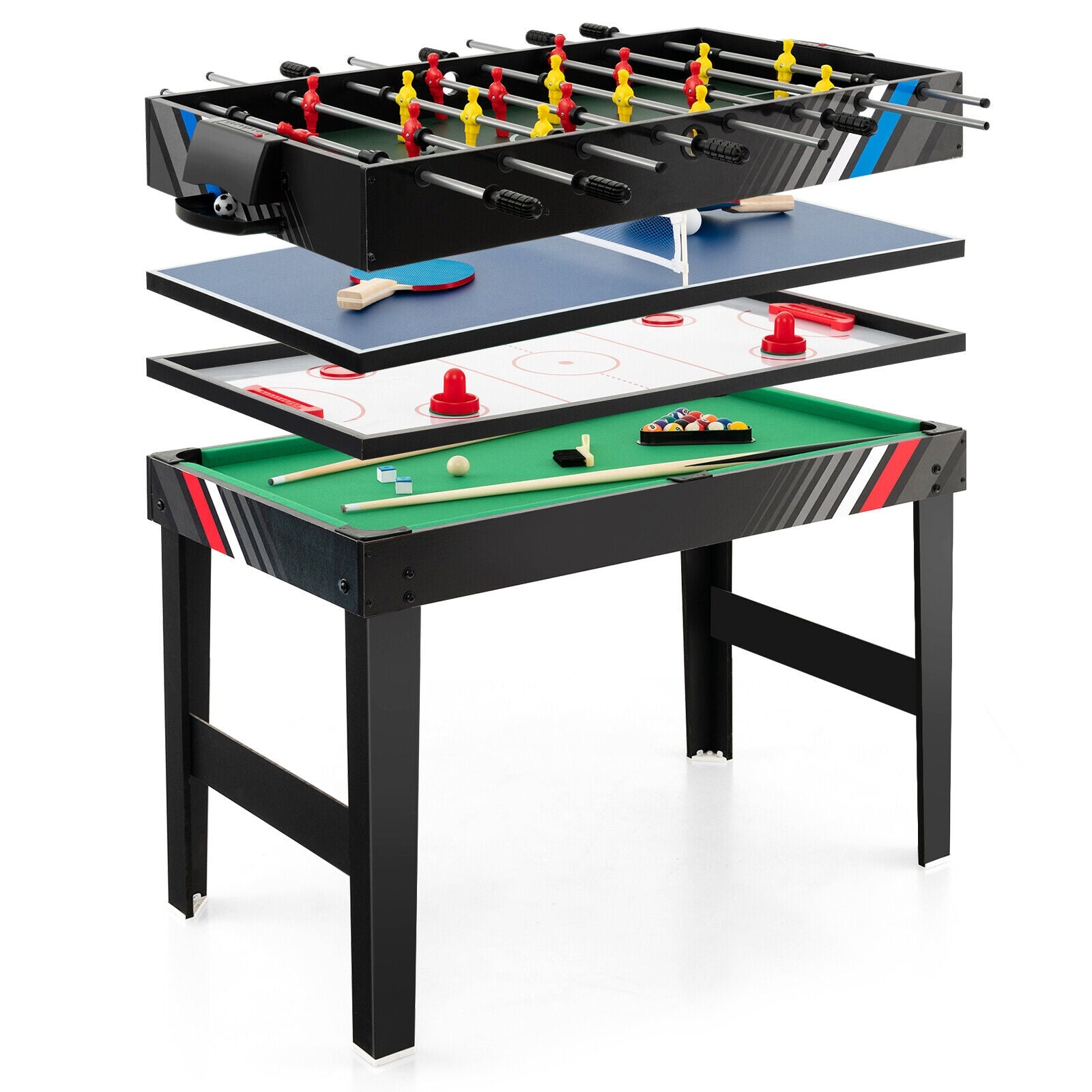 4-in-1 Multi Game Table with Pool Billiards Game Room at Gallery Canada