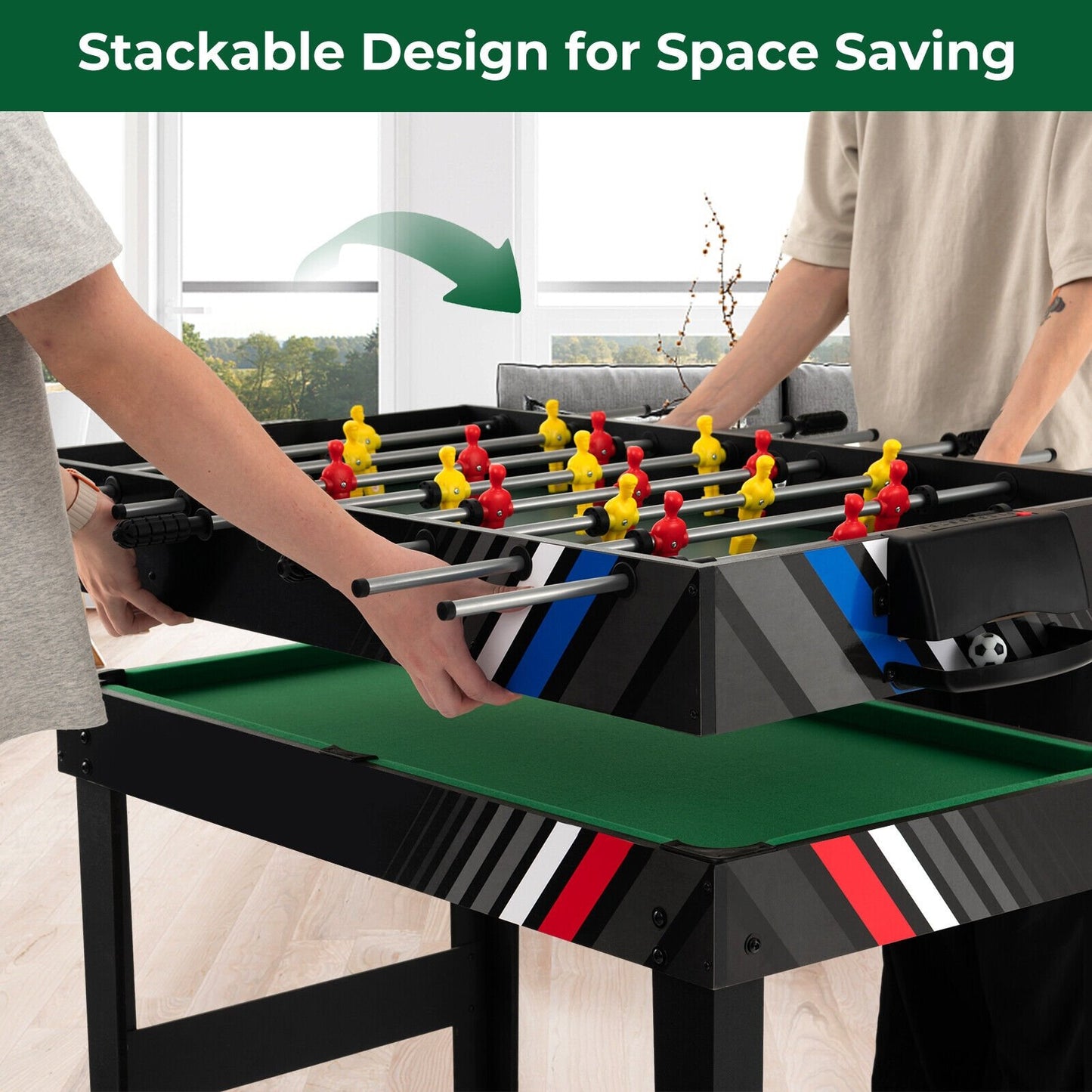 4-in-1 Multi Game Table with Pool Billiards