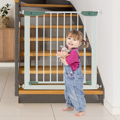 30-32.5 Inch Wide Safety Gate with 30 Inch Scientific Height for Baby and Pet, White - Gallery Canada