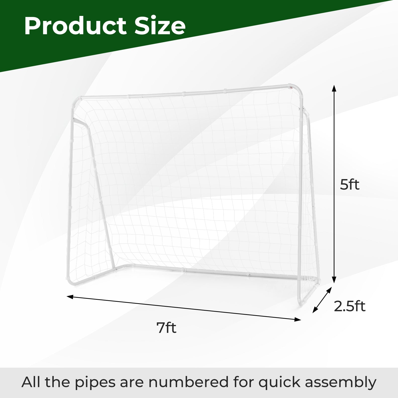 Soccer Goal for Backyard with Heavy Duty Frame and Ground Stakes, White Sport Equipments at Gallery Canada