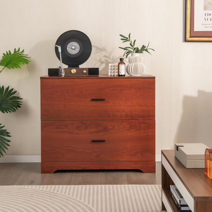 2-Drawer Lateral File Cabinet, Adjustable Bars, Walnut File Cabinets at Gallery Canada