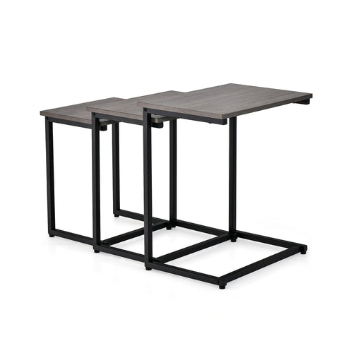 3 Piece Multifunctional Coffee End Table Set, Oak