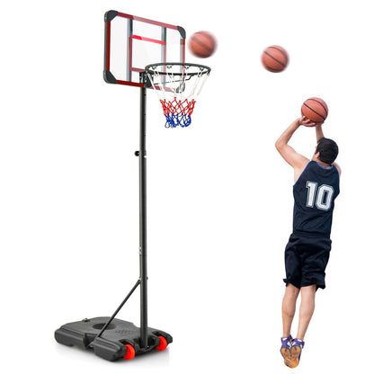Basketball Hoop Stand 5 Feet-6.8 Feet Height Adjustable, Black Sport Equipments Black at Gallery Canada