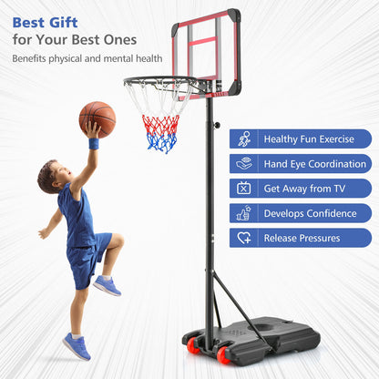 Basketball Hoop Stand 5 Feet-6.8 Feet Height Adjustable, Black Sport Equipments at Gallery Canada