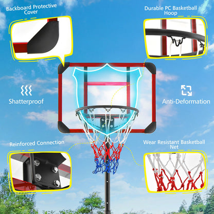 Basketball Hoop Stand 5 Feet-6.8 Feet Height Adjustable, Black Sport Equipments at Gallery Canada