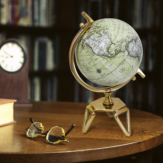Educational Geographic 5/8/10 Inch World Globe with Triangle Metal Stand-8 inches - Gallery Canada