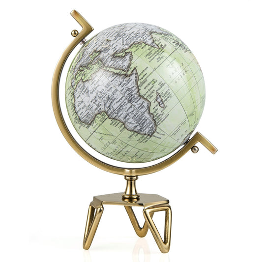 Educational Geographic 5/8/10 Inch World Globe with Triangle Metal Stand-10 inches