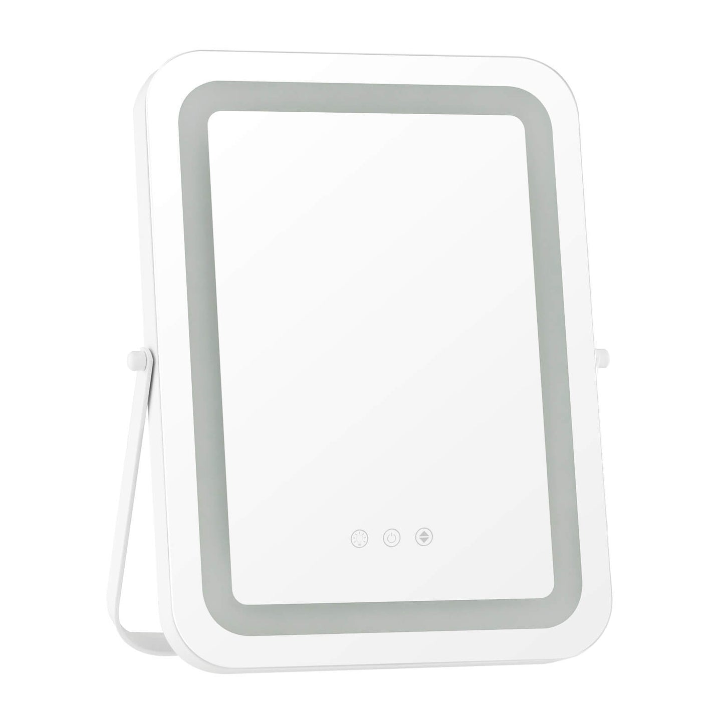 16 x 12 Inch Rectangular Vanity Mirror, 3 Color Dimmable Lighting, White Mirrors White at Gallery Canada