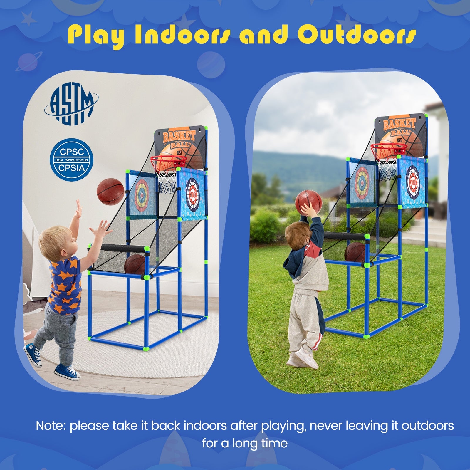 Kids Basketball Arcade Game, Electronic Scoreboard, Sound Effects Game Room at Gallery Canada