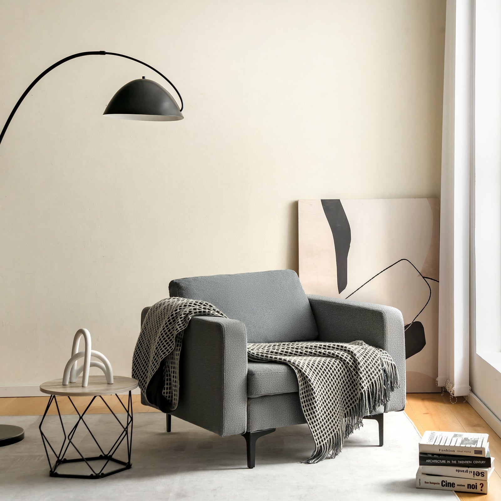 1/2/3/4-Seat Convertible Sectional Sofa with Reversible Ottoman-3-Seat, Gray Sofas & Loveseats at Gallery Canada