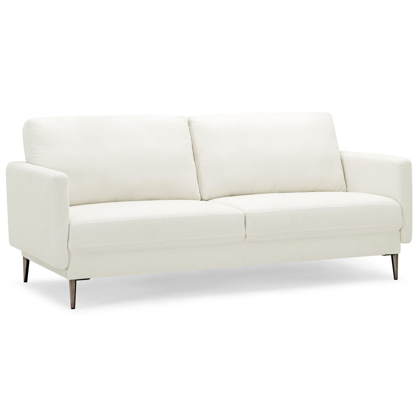 Modern Loveseat with Comfy Backrest Cushions, White Sofas & Loveseats at Gallery Canada