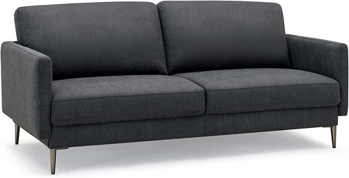 Modern Loveseat with Comfy Backrest Cushions, Gray