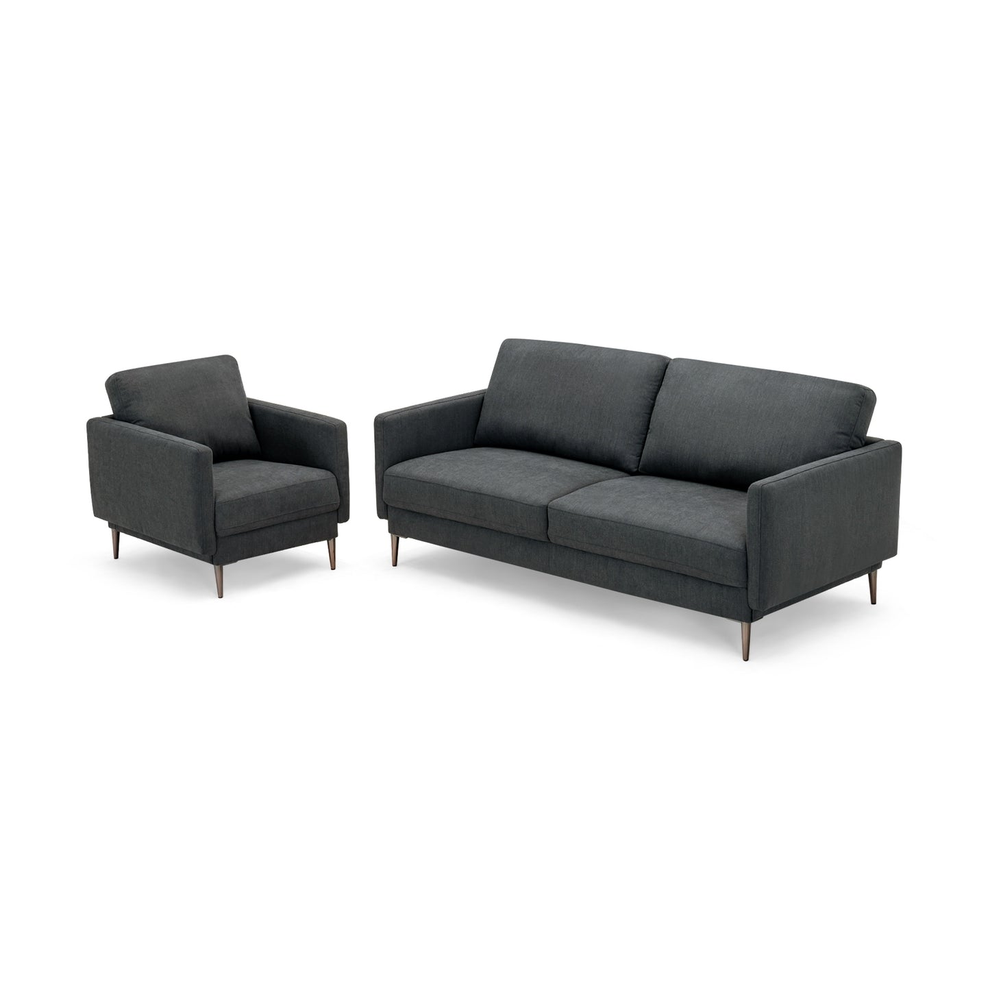 Modern Loveseat with Comfy Backrest Cushions, Gray Sofas & Loveseats at Gallery Canada