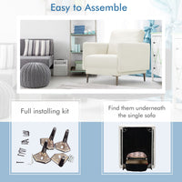 Thumbnail for Modern Upholstered Accent Chair with Removable Backrest Cushion - Gallery View 9 of 13