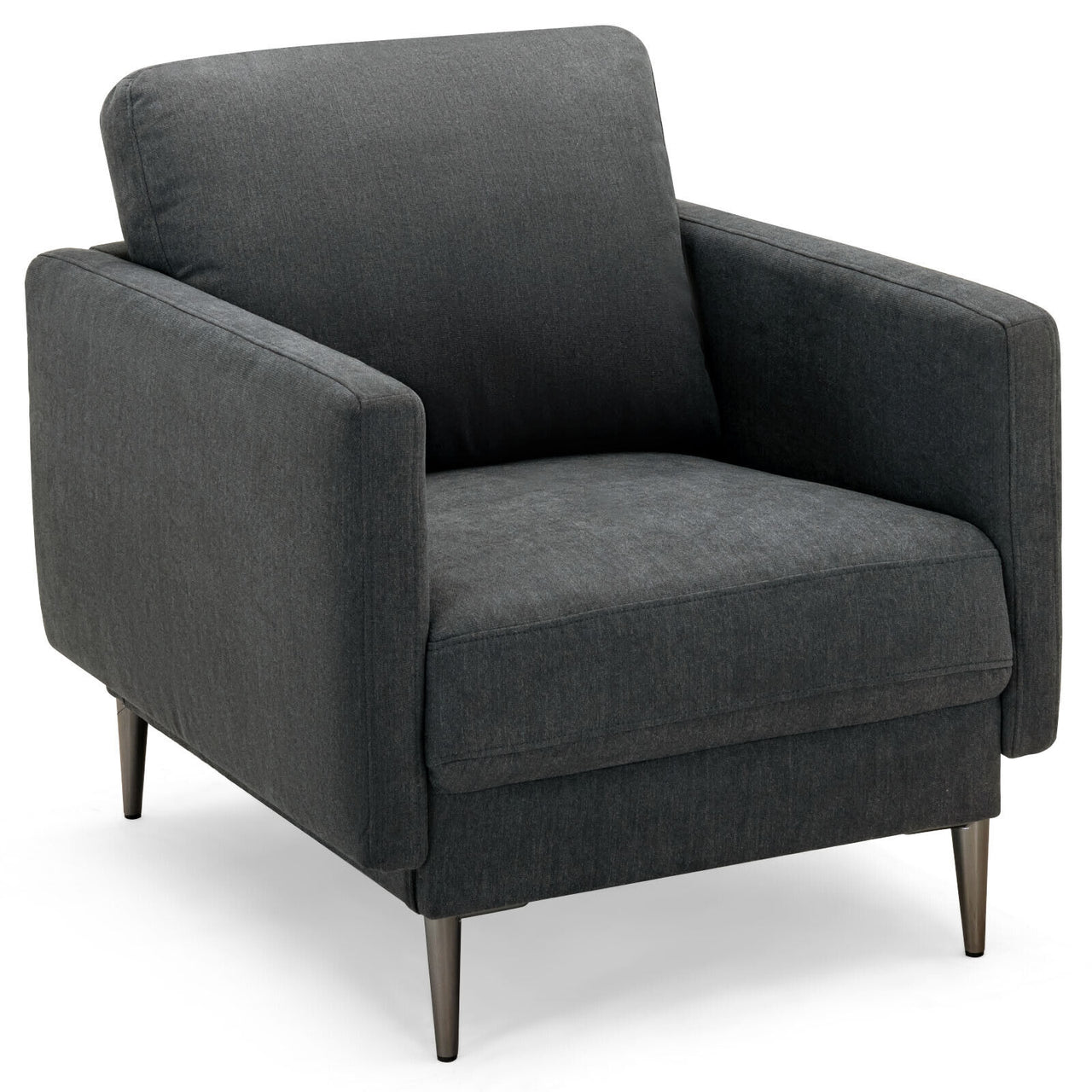 Modern Upholstered Accent Chair with Removable Backrest Cushion - Gallery View 1 of 13