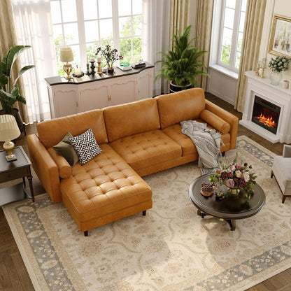 3-Seat L-Shaped Sectional Sofa Couch for Living Room, Orange Sofas & Loveseats at Gallery Canada